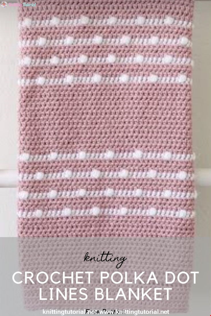Crochet Polka Dot Lines Blanket
