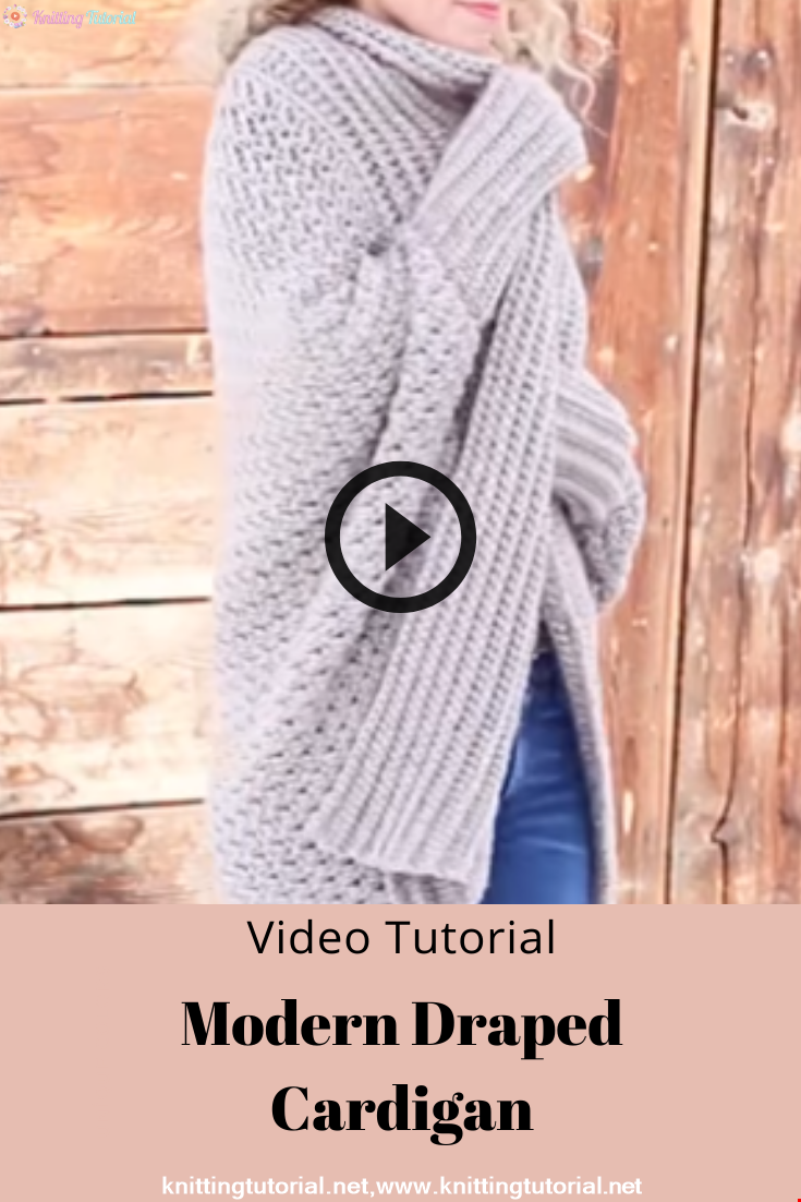 How to Crochet a Modern Draped Cardigan